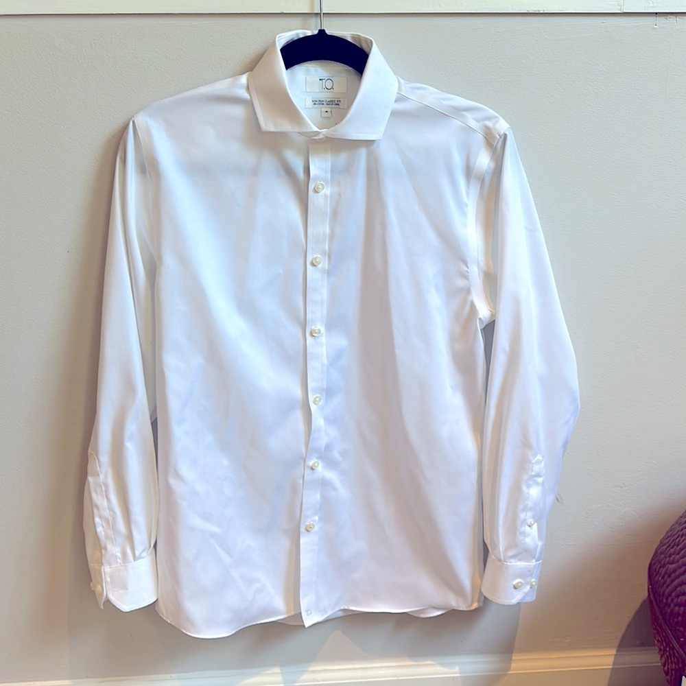 Boys Size 18 Dress Shirt 100% cotton, non-iron, white